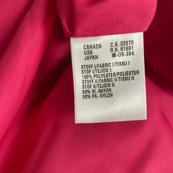 Escada Black Pink Butterfly Print Button Up Quilted Jacket Womens Size 38 / US 8 - Picture 6 of 7